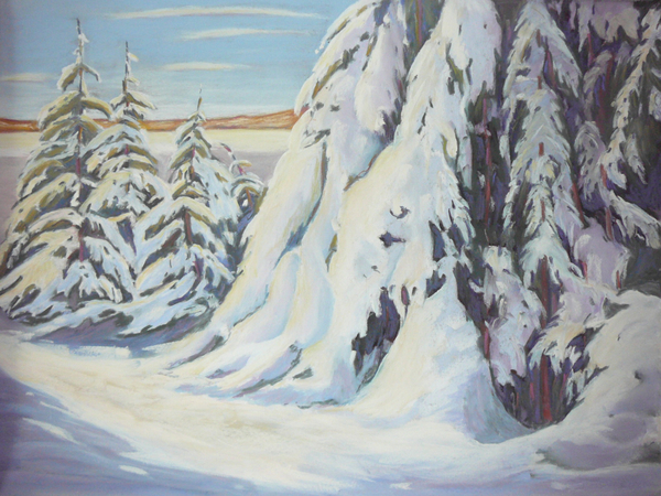 SNOW CAPES  18x24  pastel